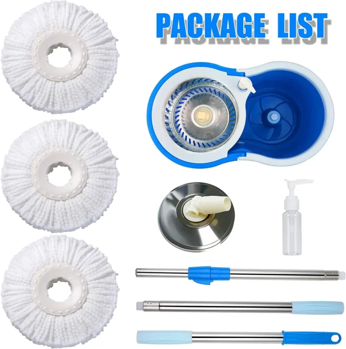 Spin Mop Bucket System with Wringer – 360° Rotating Magic Mop & Extendable Handle - Image 4
