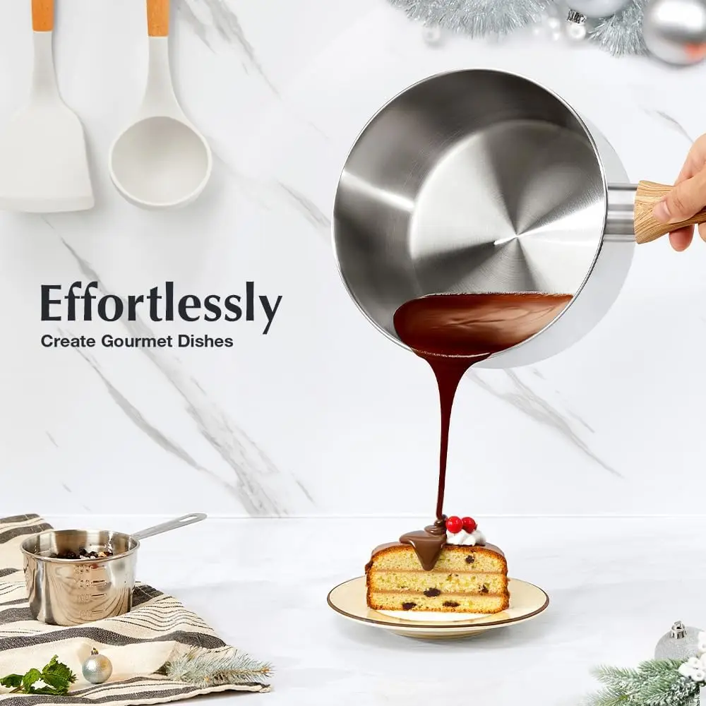 Induction‑Ready 4‑Piece Stainless Steel Saucepan Set – Cool‑Touch Handles - Image 6