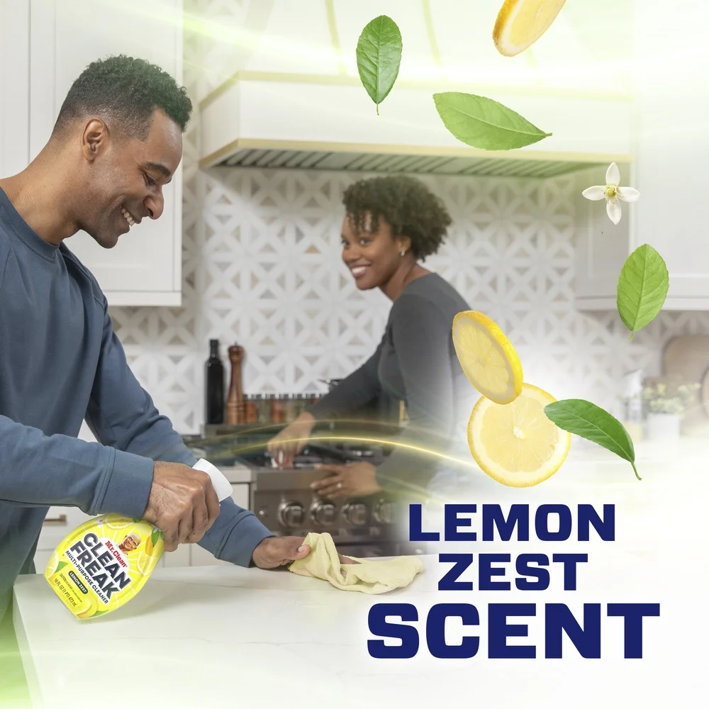 Multi-Surface Cleaning Spray Kit - Deep Cleaning Mist, Lemon Zest, 64 fl oz Refill - Image 2