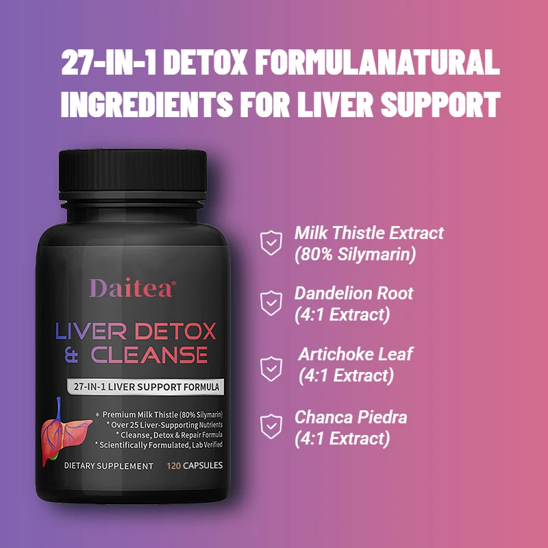 Liver Support Supplement with Milk Thistle Extract for Detox & Metabolism Boost - Image 3
