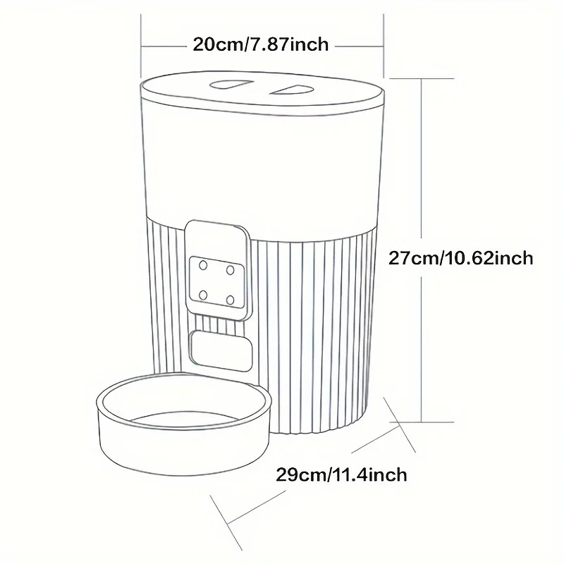 PAPIFEED Smart Cat & Dog Automatic Feeder, WiFi Remote Pet Food Dispenser - Image 5