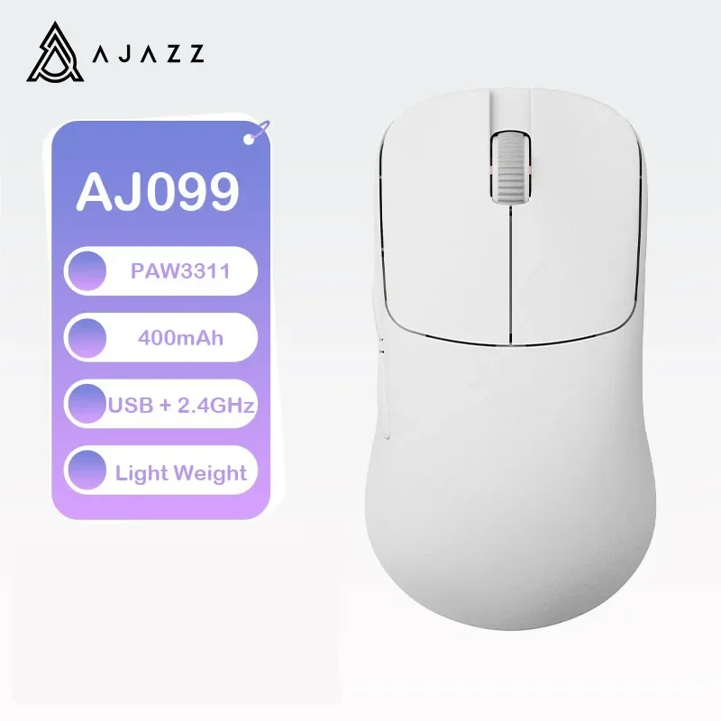 Ajazz AJ099 Superlight Wireless Gaming Mouse – 12000DPI, 56g, Dual Mode - Image 8