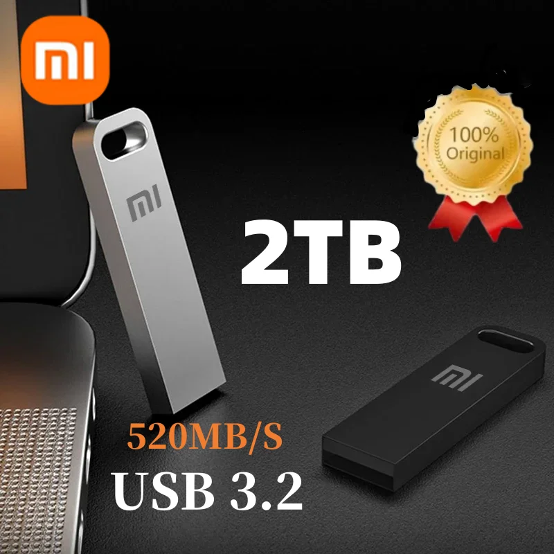 Xiaomi USB‑C 3.2 2 TB Metal Flash Drive – High‑Speed Waterproof USB Stick