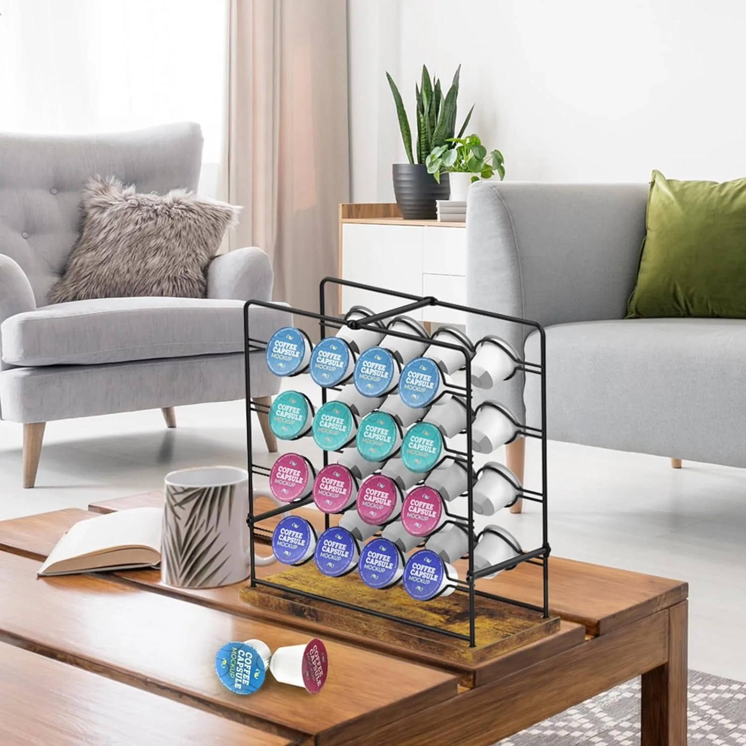 Keurig K-Cup Holder – 32 Pod Capacity Metal Coffee Pod Storage Rack - Image 3