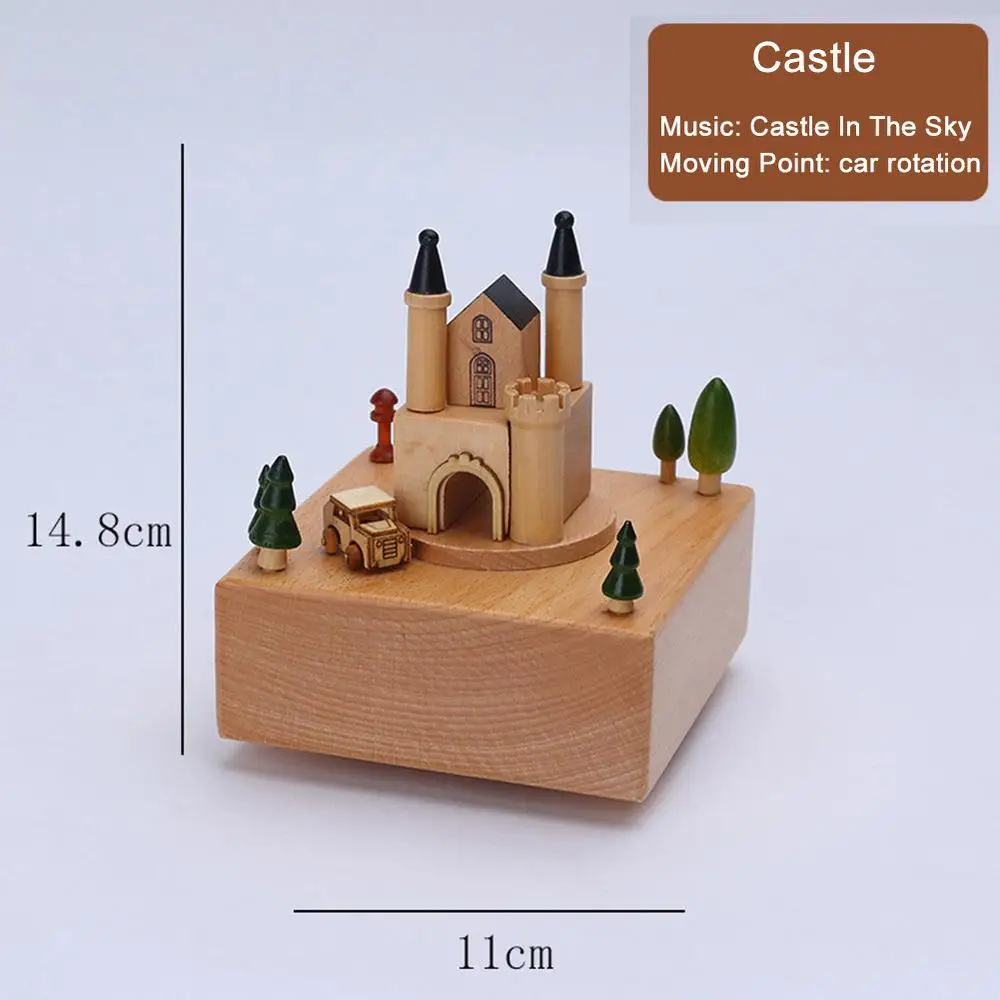 Wind Up Musical Box Retro Wooden Music Box New Year Xmas Birthday Gift Vintage Carousel Ferris Wheel Home Decoration Accessories - Image 13