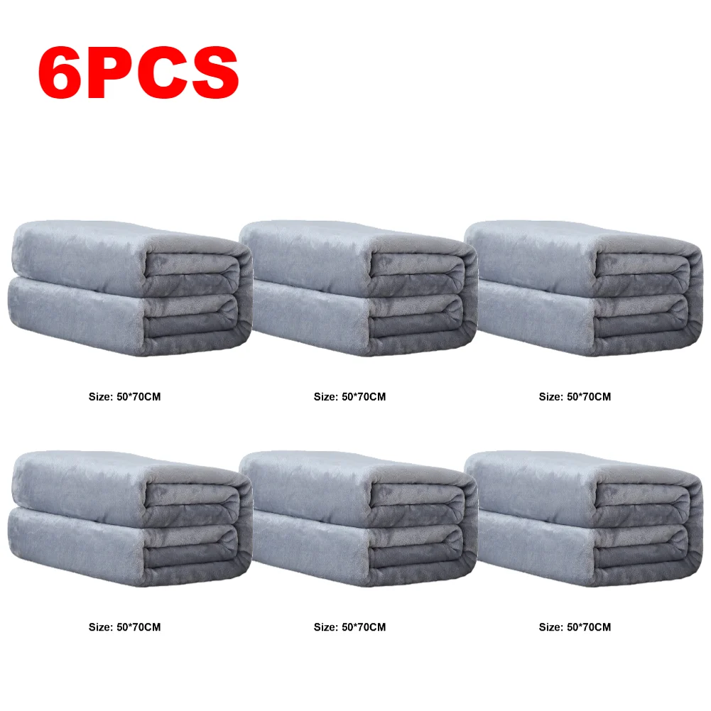 Flannel Fleece Blanket 1-10PCS - Soft Winter Cozy Thermal Plush Mat - Image 9