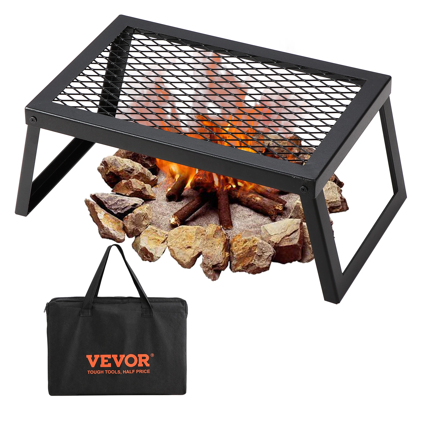 VEVOR 18/24in Barbecue Charcoal Grill, Outdoor Cooking for Camping & Picnics