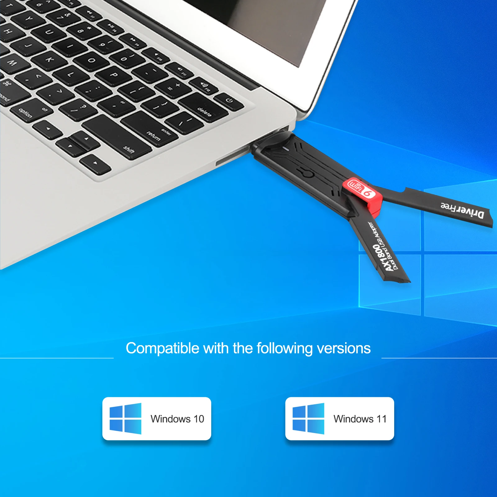 USB WiFi 6 Adapter AX1800Mbps, Dual Band 5dBi Antenna, USB 3.0 for PC - Image 6