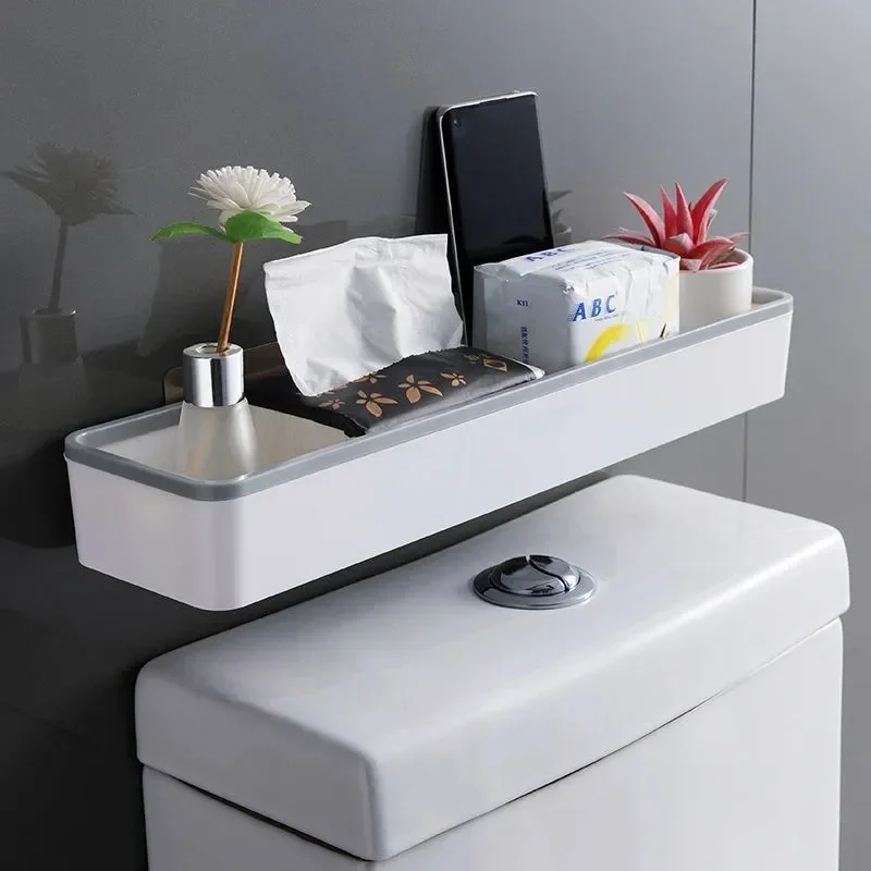 Over-the-Toilet Storage Cabinet, White Wall-Mounted Organizer with Adjustable Shelf - Image 7