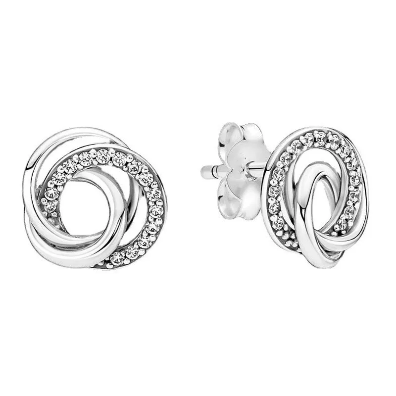 Double Hoop Sun & Moon Earrings – 925 Silver-Plated Butterfly Heart Studs - Image 26