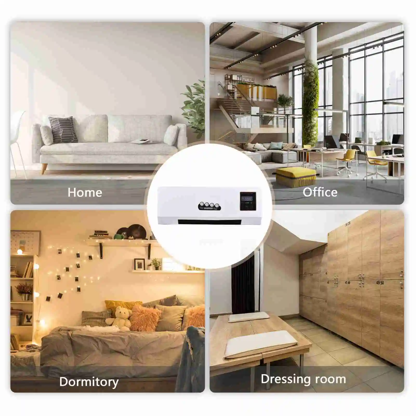 2-in-1 Heater Fan with Digital Timer & Display, Wall-Mounted Space Heater for Home Office - Image 4