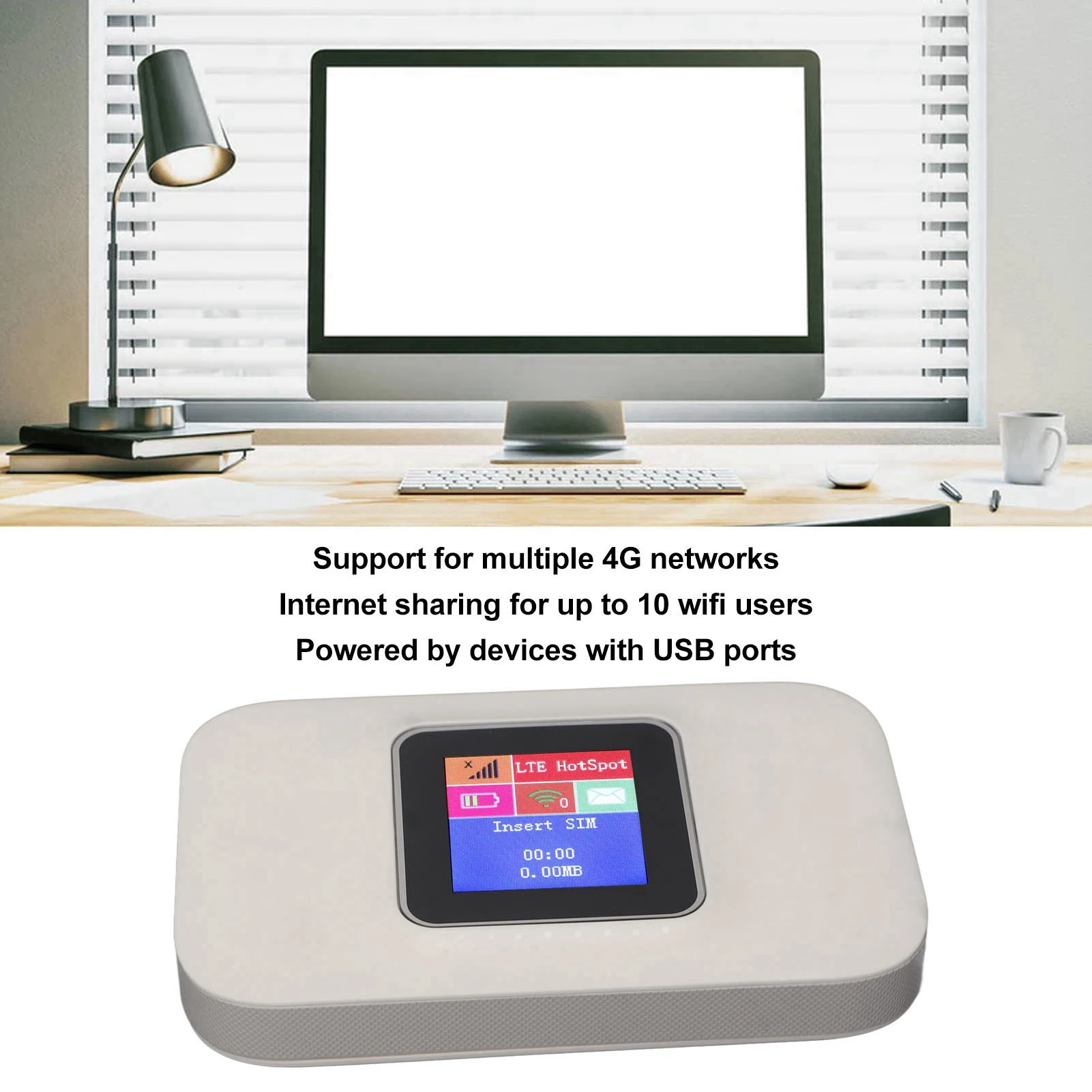 4G WiFi Router 300Mbps USB Portable Hotspot with SIM Slot for Europe - Image 4