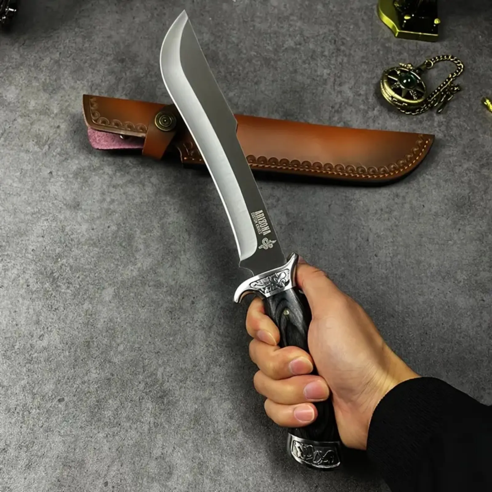 High Hardness Outdoor Fixed Blade Knife – EDC Straight Blade for Mountaineering - Image 4