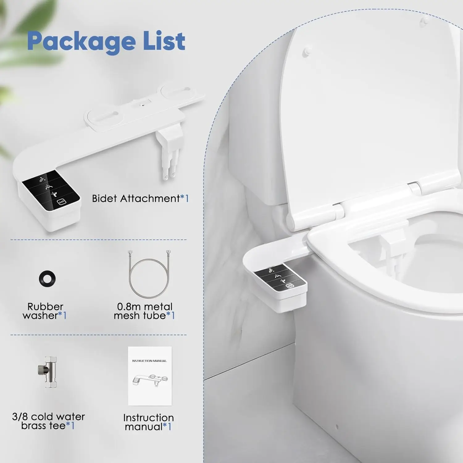 Non-Electric Dual Nozzle Bidet Attachment – Self-Cleaning, Adjustable Pressure - Image 6