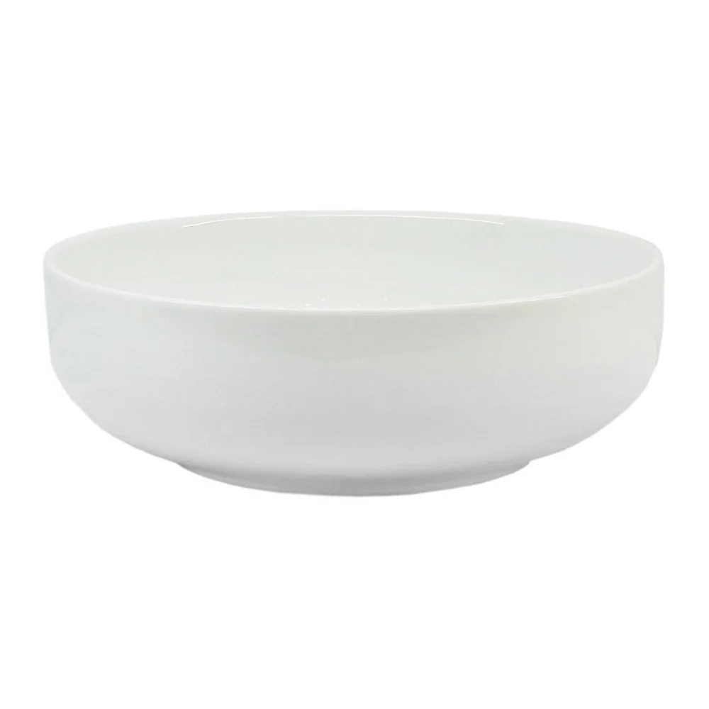2-Pack White Porcelain Serving Bowls – Round, Microwave, Dishwasher & Oven Safe - Image 3