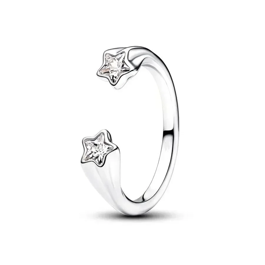 925 Silver Celestial Ring Set – Heart, Bow, Sun, Moon & Star Charms - Image 26