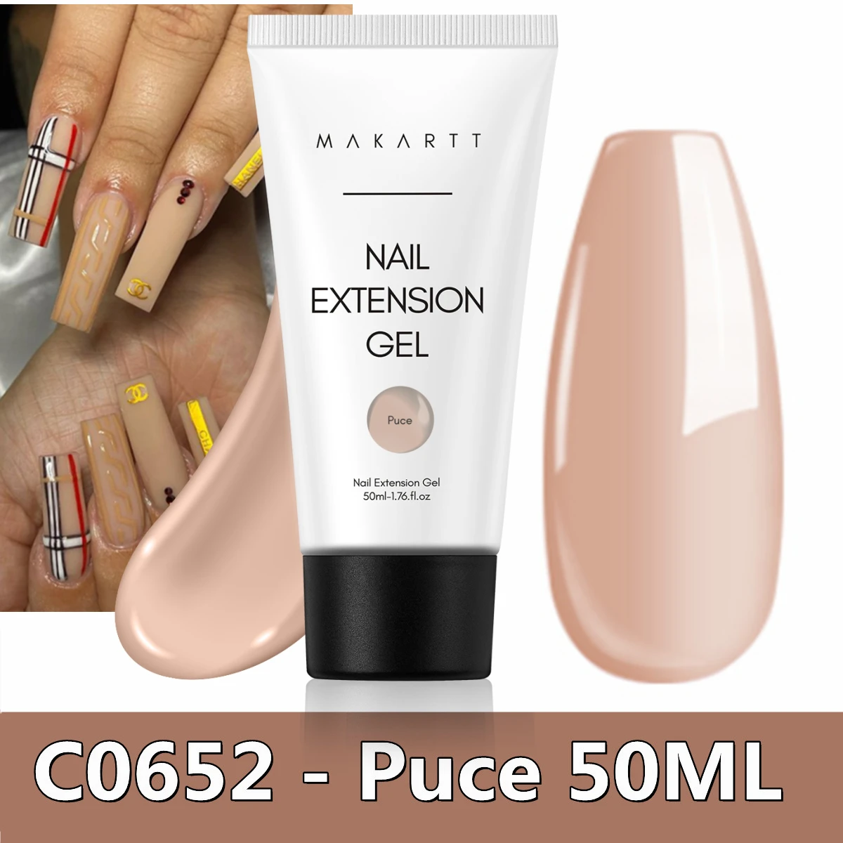 Makartt Natural Pink Poly Nail Gel – 50ML Builder for DIY Extensions - Image 12