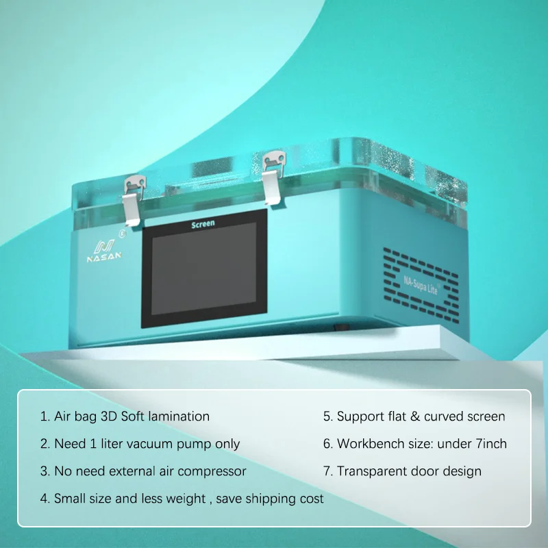 NASAN Supa Lite Vacuum Laminate Machine  Air Bag Lamination for Flat Curved Touch LCD Screen Phone OCA Refurbish Repair Tools - Image 3