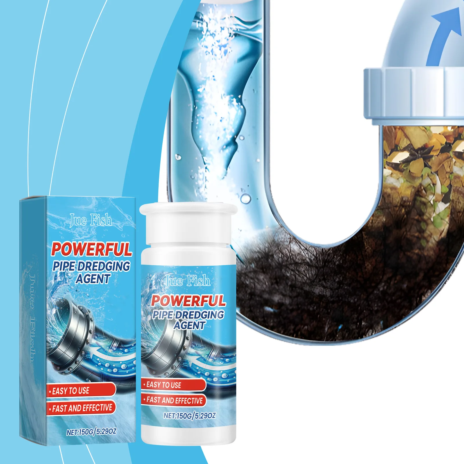 Toilet & Drain Cleaner, Bathroom Pipe Opener, Kitchen Sink & Sewer Bowl Wash Block
