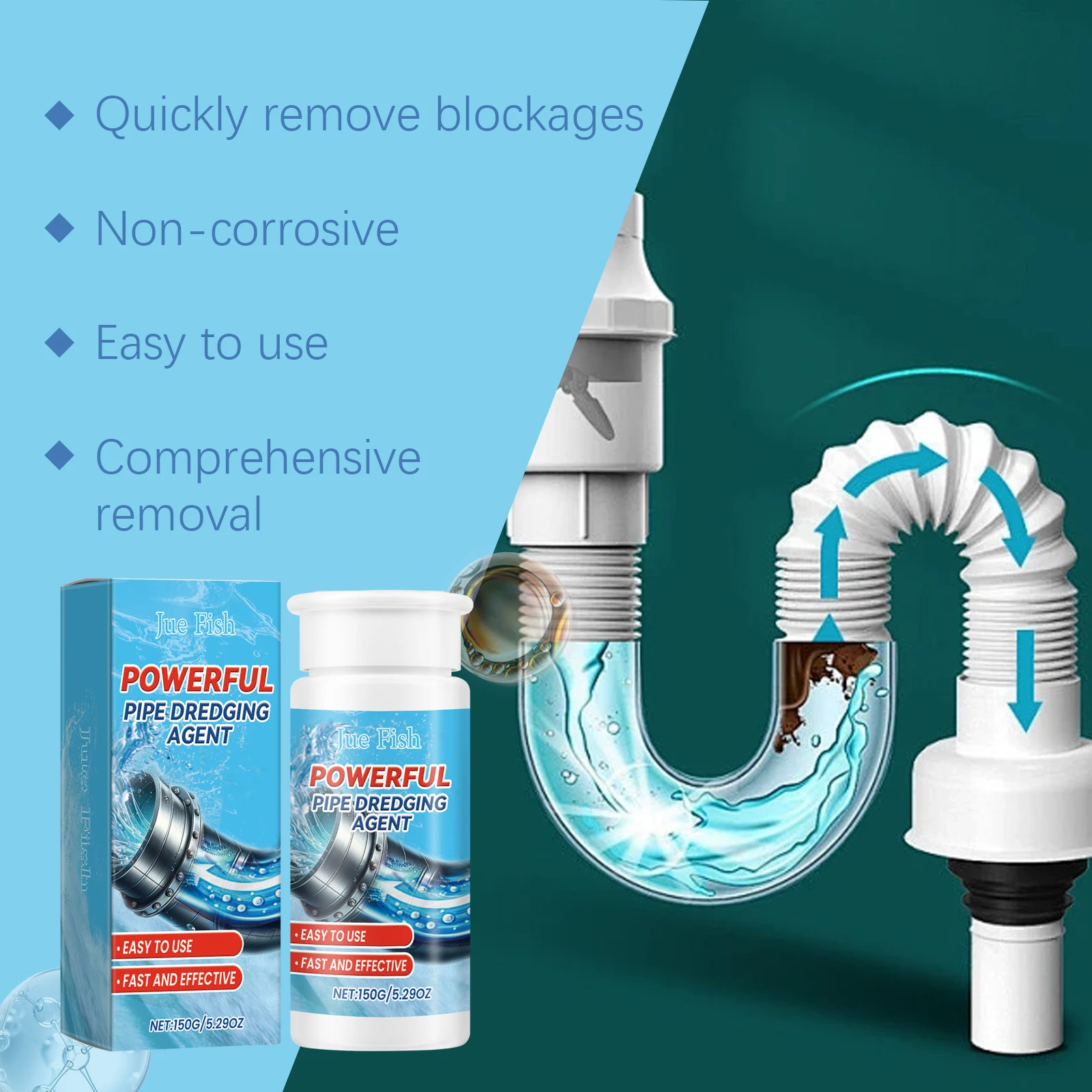 Toilet & Drain Cleaner, Bathroom Pipe Opener, Kitchen Sink & Sewer Bowl Wash Block - Image 5