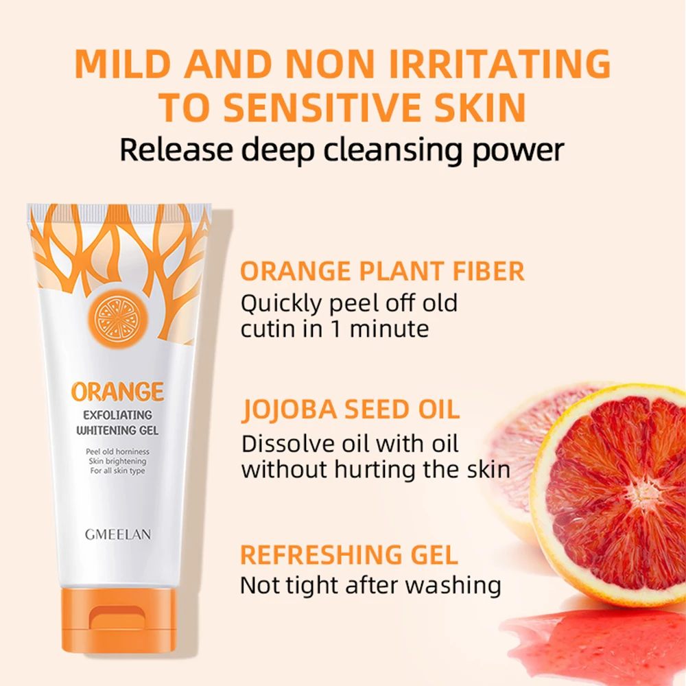 Orange Enzyme Exfoliating Gel – Brightening & Hydrating Scrub for Face & Body - Image 4