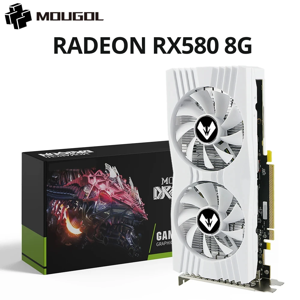 Radeon RX580 8GB GDDR5 OC Gaming GPU – Dual‑Fan, PCIe 3.0, VR‑Ready