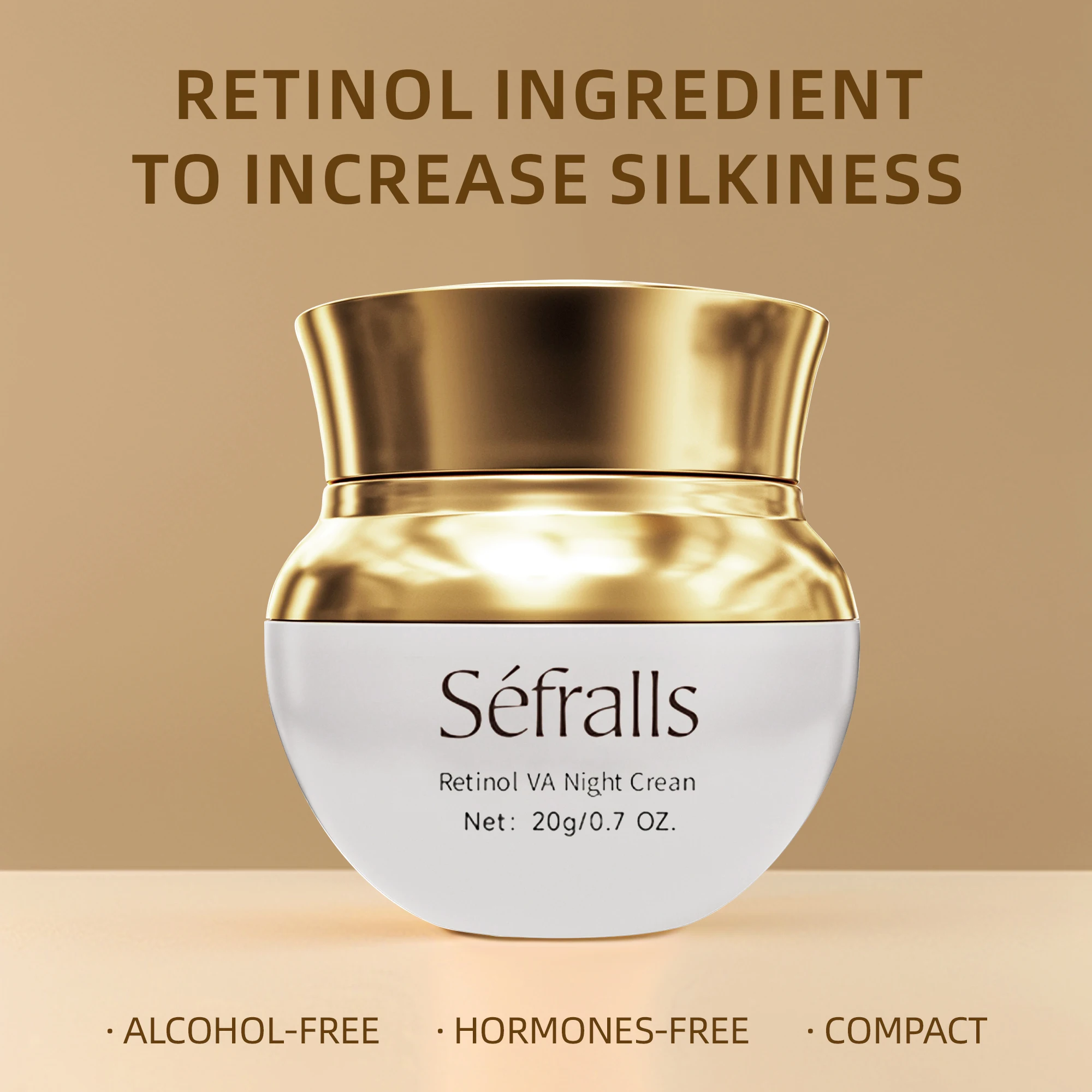 Séfralls Retinol Night Cream – Collagen Peptide Moisturizer for Hydration - Image 2
