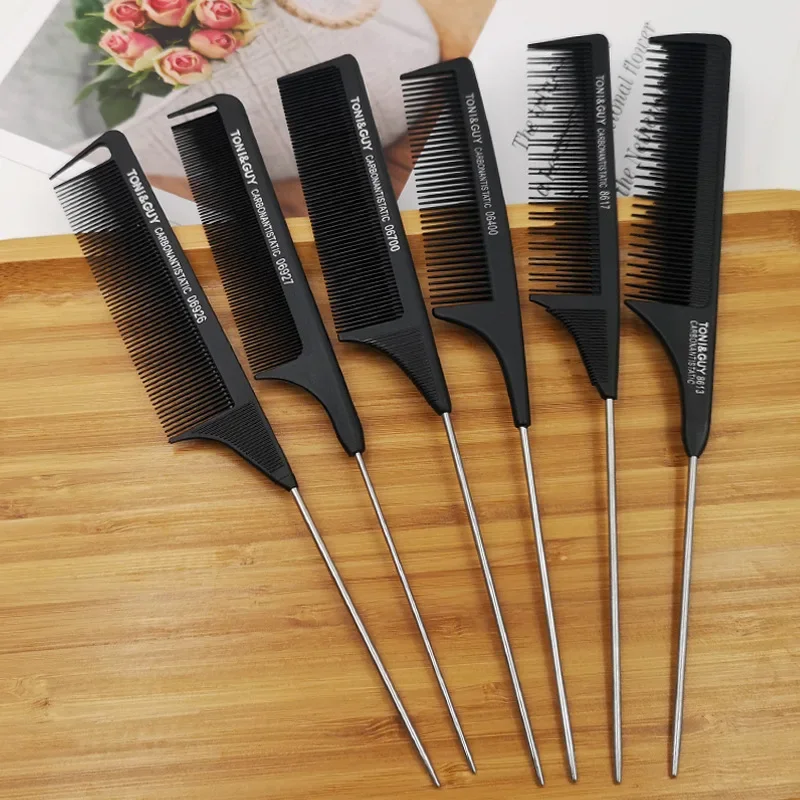 Professional Stainless Steel Tail Comb – Fine Teeth for Precision Styling