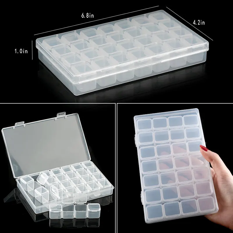 Jewelry Storage Box with Adjustable Compartments – Transparent Plastic Organizer for Beads & Small Parts - Image 14