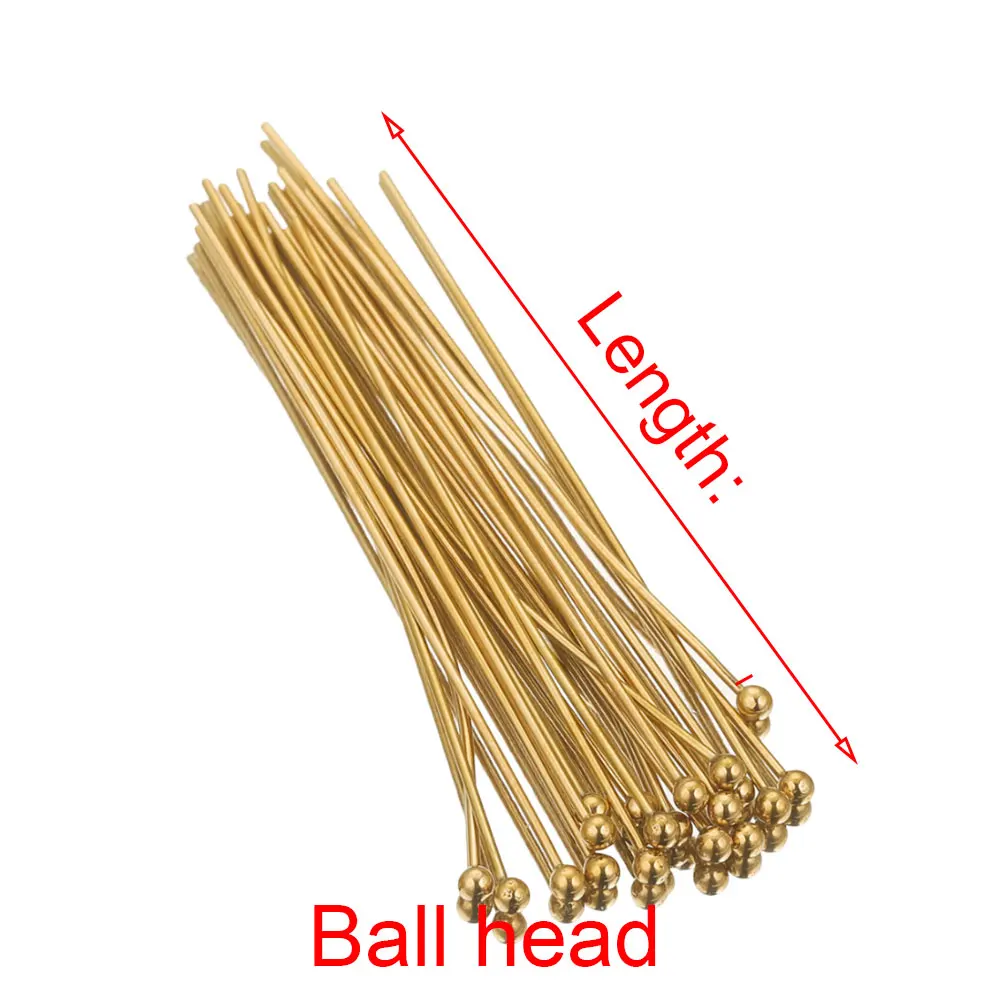 20pcs 20-70MM PVD Stainless Steel Eye Flat Ball Head Pins Needle for Beads Earrings Crafts Connector Jewelry Making Materials - Image 8