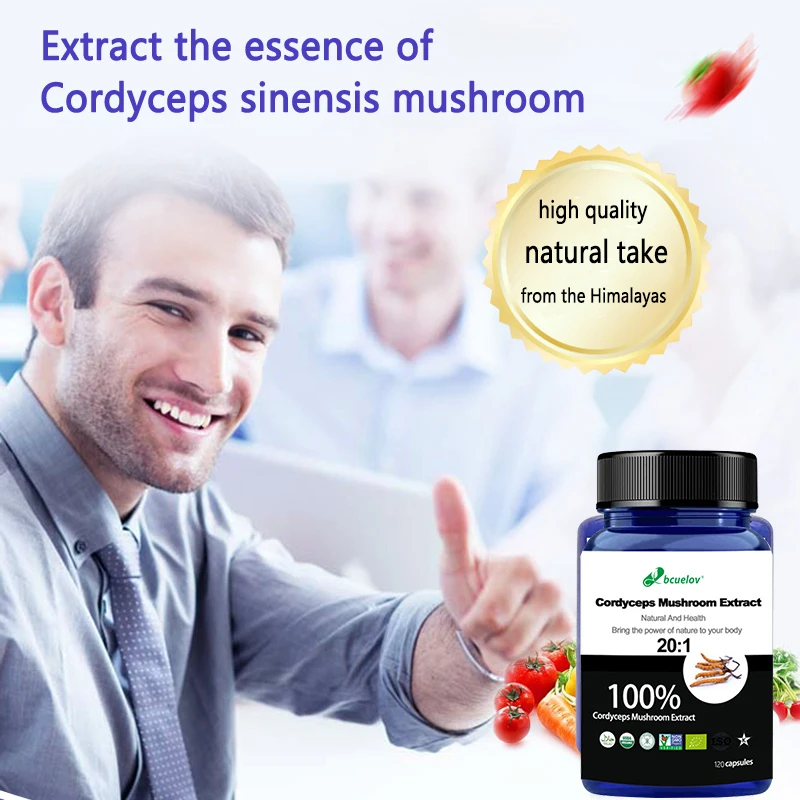 100% Pure Cordyceps Extract – Boost Energy, Stamina & Cognitive Health (120 Capsules) - Image 4