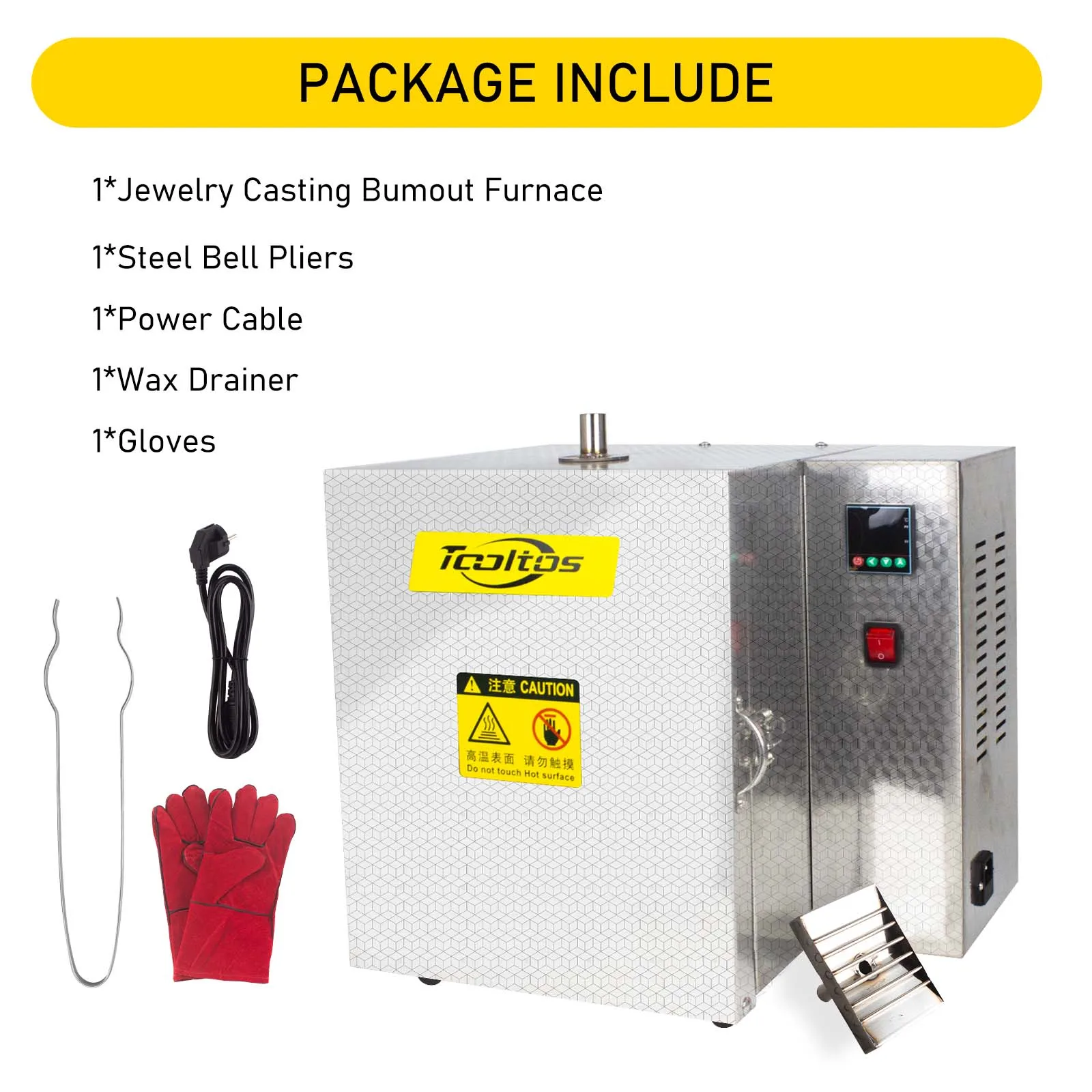 Industrial Jewelry Casting Burnout Furnace 900°C 4-Zone Heating PID Control - Image 6