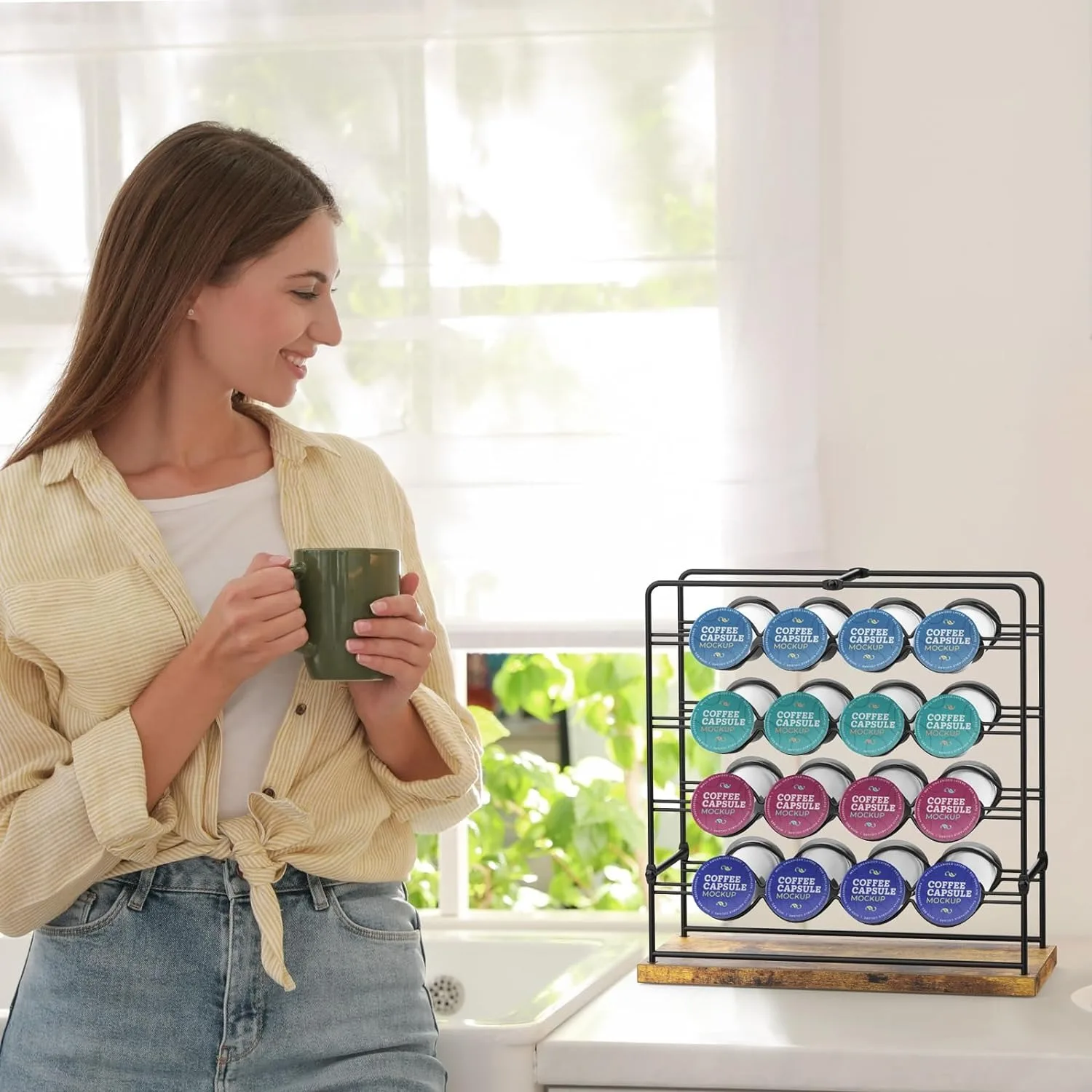 Keurig K-Cup Holder – 32 Pod Capacity Metal Coffee Pod Storage Rack - Image 6