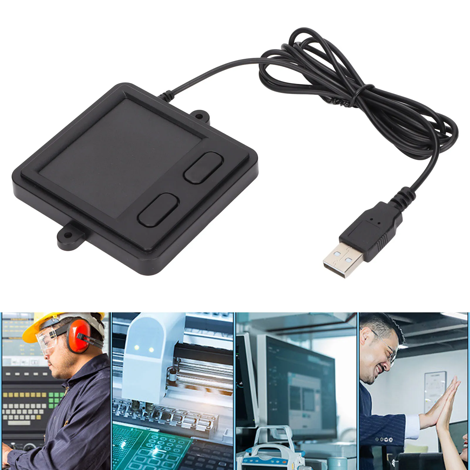 USB Wired Trackpad Touchpad Compact 2-Button Portable for Laptops Desktops