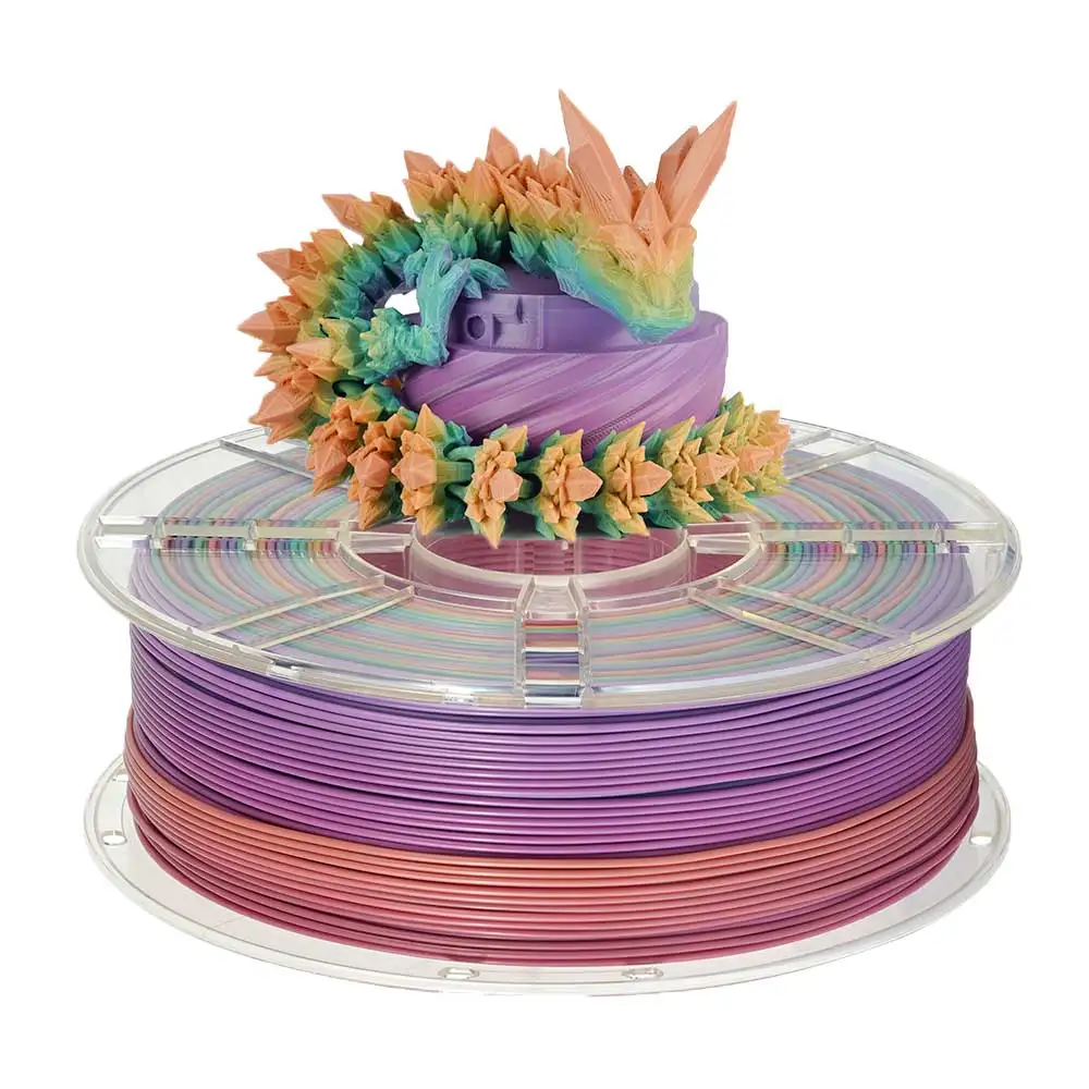 Rainbow PLA Filament 1.75mm Color Changing for 3D Printing High Speed 30-600mm/s