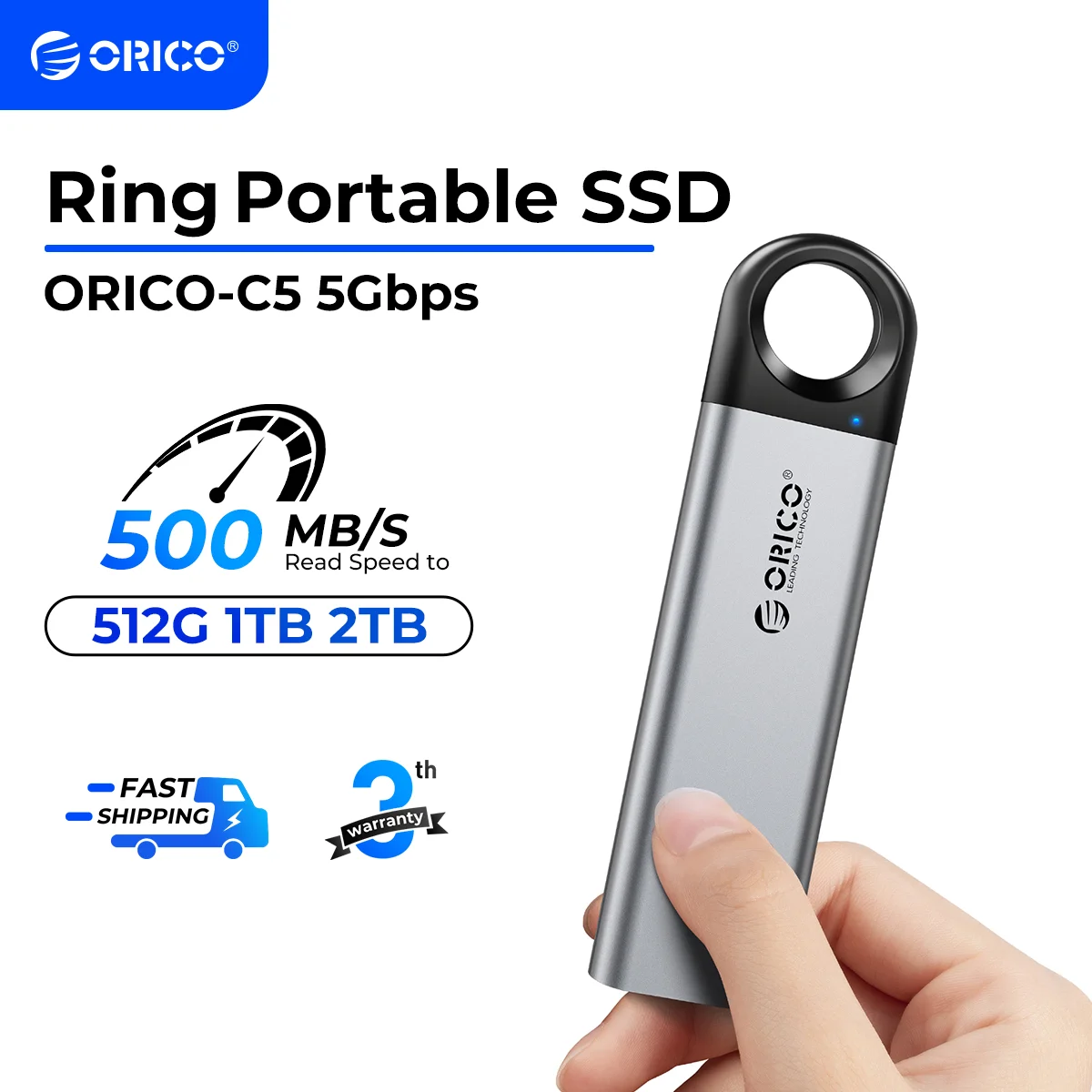 ORICO 1TB External SSD, 1050MB/s, Portable PSSD for Tablets & Laptops