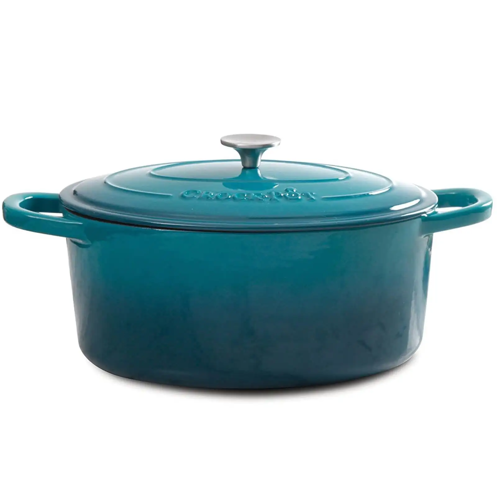Crock-Pot Artisan 7 Quart Enameled Cast Iron Dutch Oven - Teal
