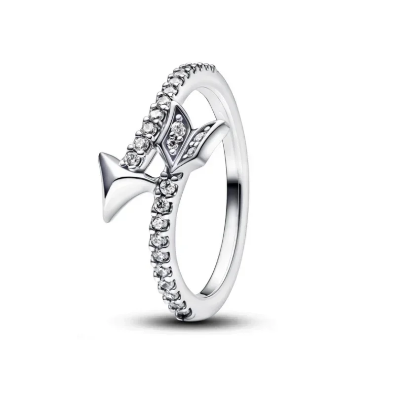 925 Silver Celestial Ring Set – Heart, Bow, Sun, Moon & Star Charms - Image 33