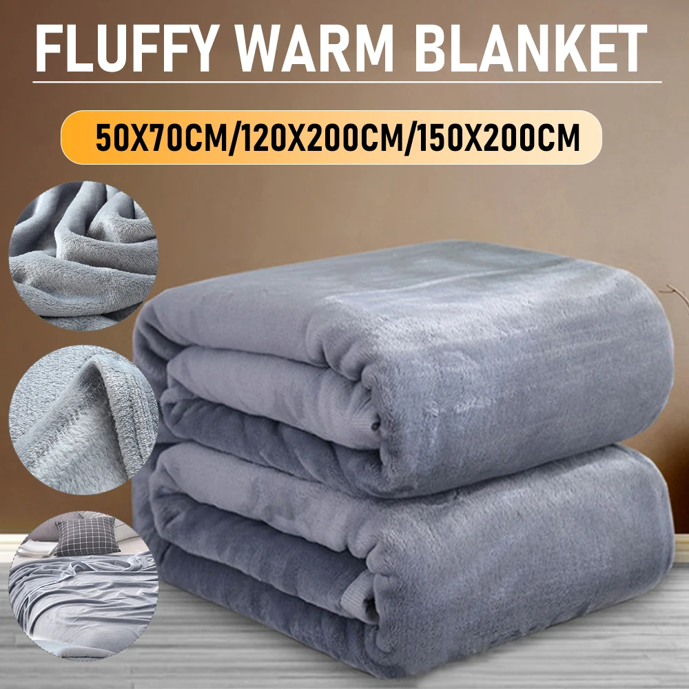 Flannel Fleece Blanket 1-10PCS - Soft Winter Cozy Thermal Plush Mat