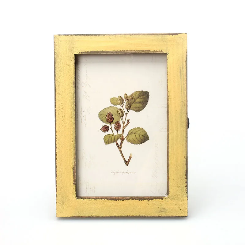 1pc Solid Wood Distressed Photo Frame 17.6x12.6 Cm Retro Creative Diy Photo Frame Home Wooden Decoration Crafts Classic - Image 8