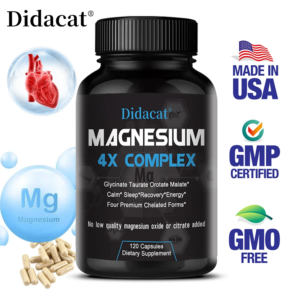 4X Magnesium Capsules – Relaxation, Heart & Joint Health Support