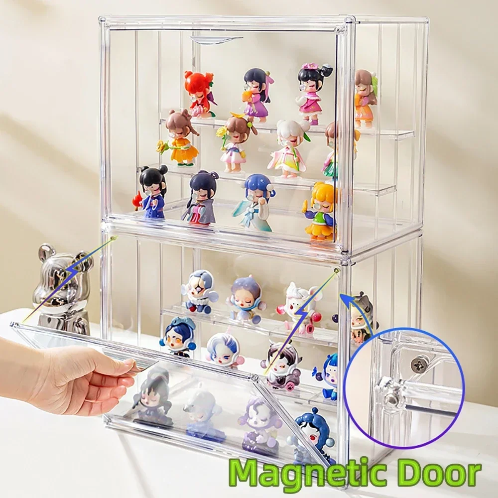 Stackable Clear Display Box – Dustproof Plastic Storage Bin with Interlayers - Image 3