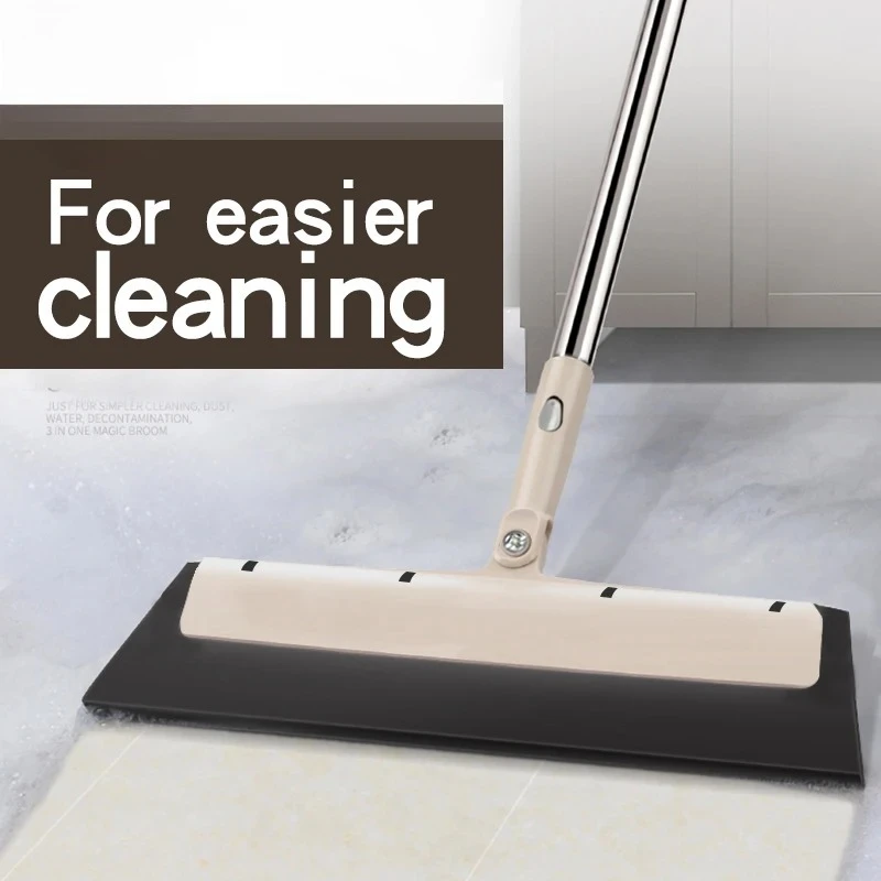Bathroom special broom Easy and convenient Sweep Dust Hair Bathroom Wiper Broom Stainless steel handle 180-degree rotating blade