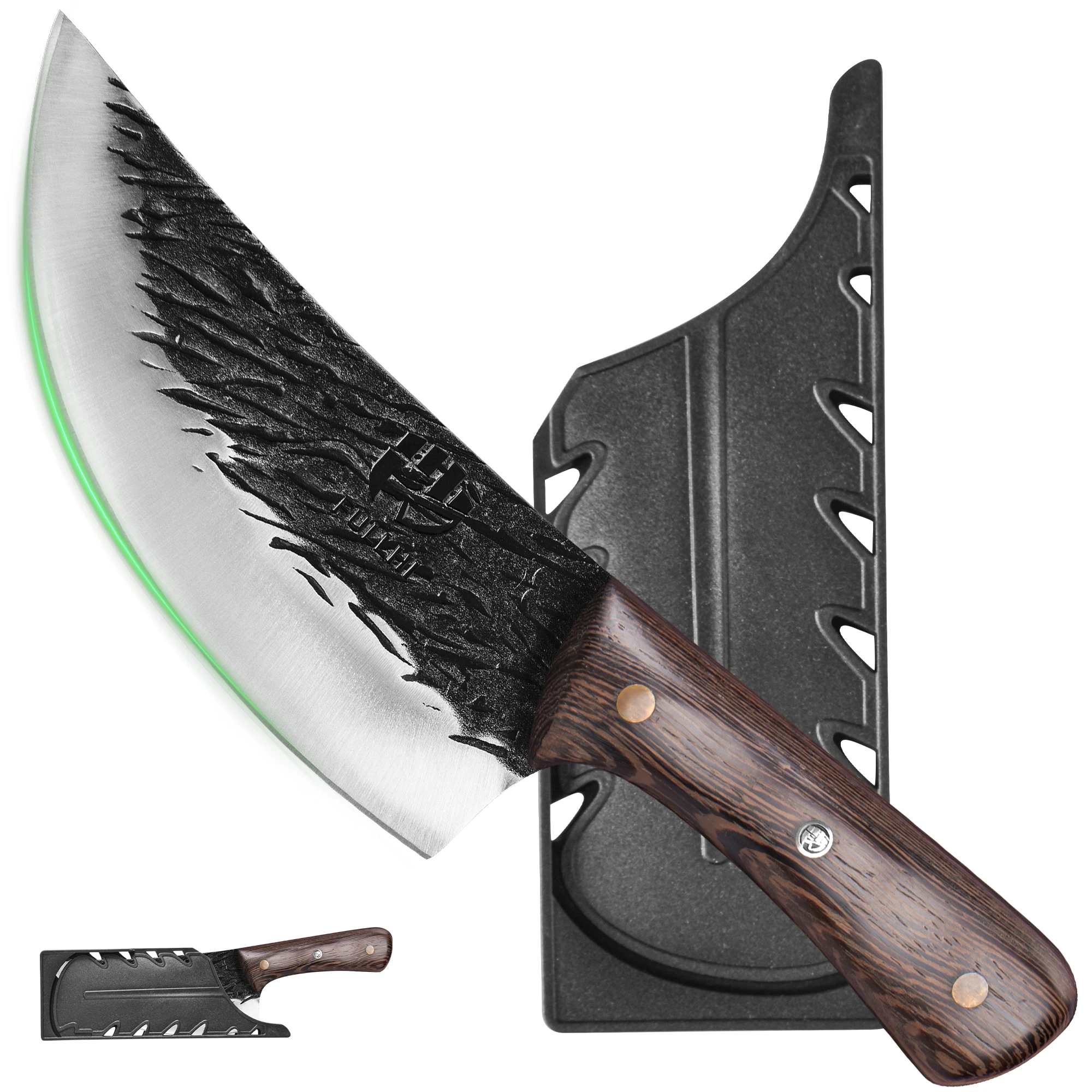 Full Tang Forged High‑Carbon Steel Chef Cleaver Knife with Sheath - Image 30