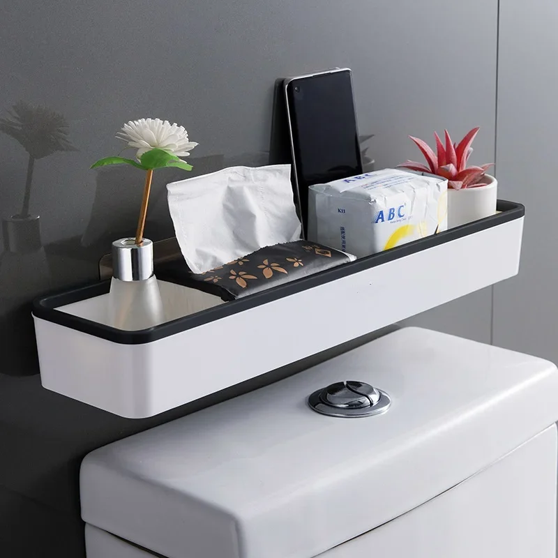 Over-the-Toilet Storage Cabinet, White Wall-Mounted Organizer with Adjustable Shelf - Image 8