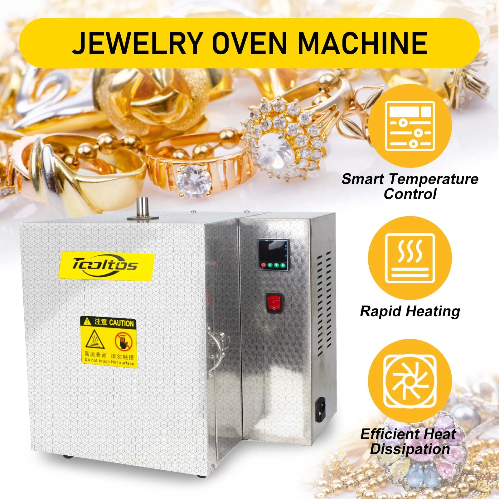 Industrial Jewelry Casting Burnout Furnace 900°C 4-Zone Heating PID Control - Image 5