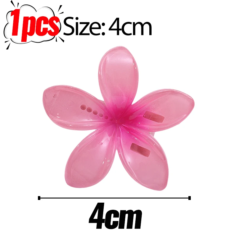 1/6Pcs Hawaiian Gradient Flower Hair Clips Small Claw Hairpin Crab Barrette Women Hair Accessories - Image 7