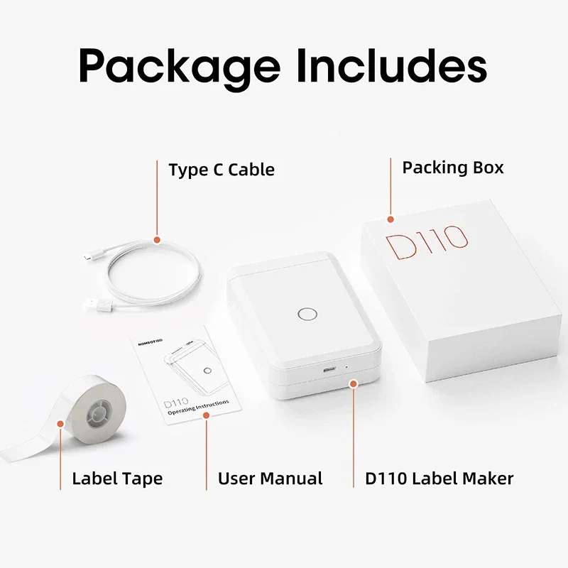 Niimbot D110 Portable Mini Printer Thermal Adhesive Sticker Label Printer Inkless Pocket Label Maker UV Printer For Mobile Label - Image 2