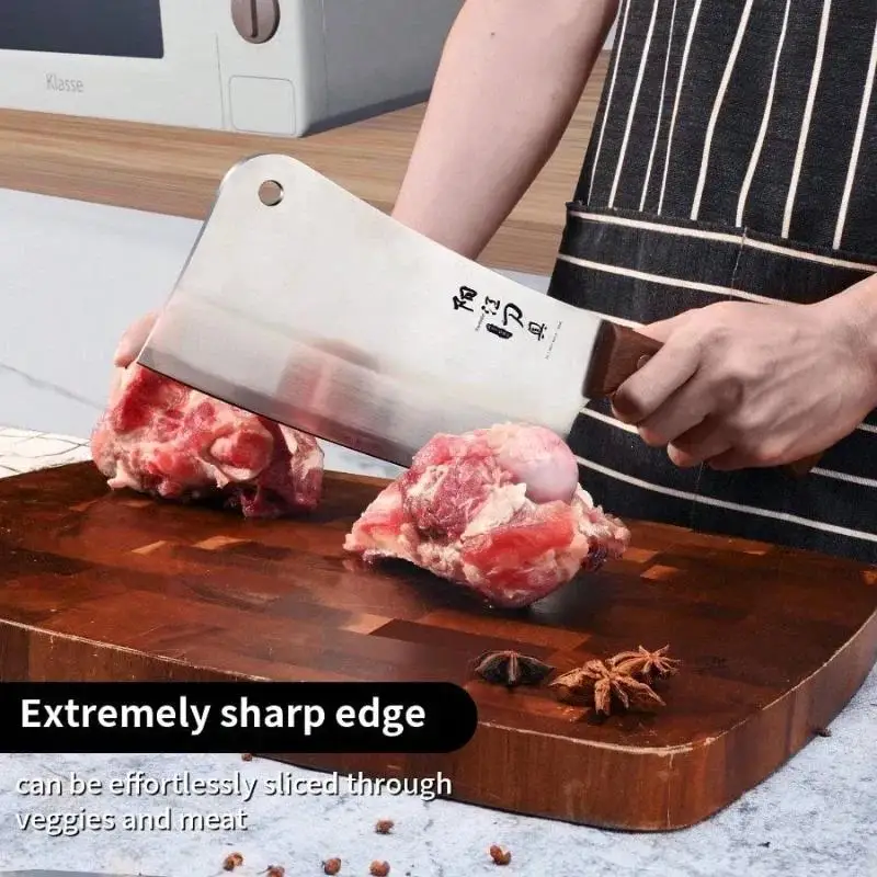 Heavy-Duty Butcher’s Bone Cutting Knife – Thick Blade for Effortless Chopping, Professional Grade - Image 2