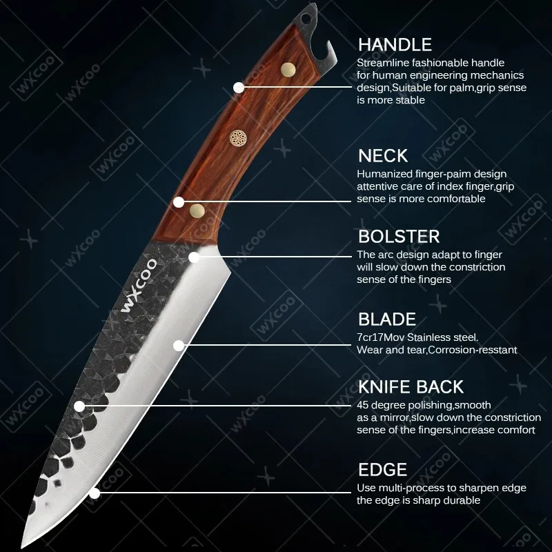 Professional Kitchen Chef Knife Set – 1 to 5 PCS Multipurpose Stainless Steel Utility & Boning Knives - Image 3